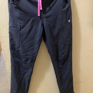 Figs Technical Collection Scrub Pants with Bright Pink Accent